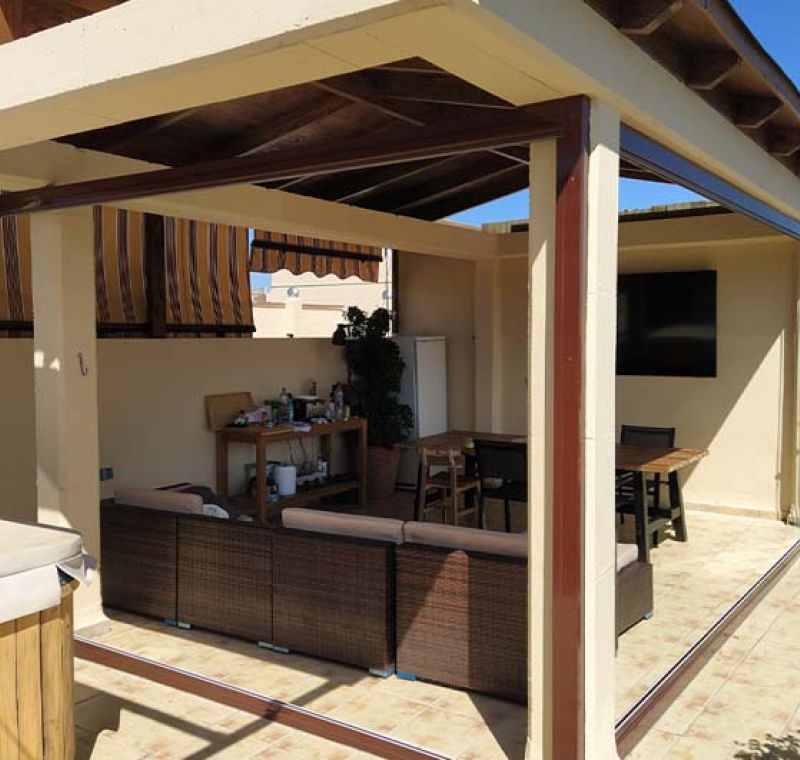 Techo fijo para pérgola